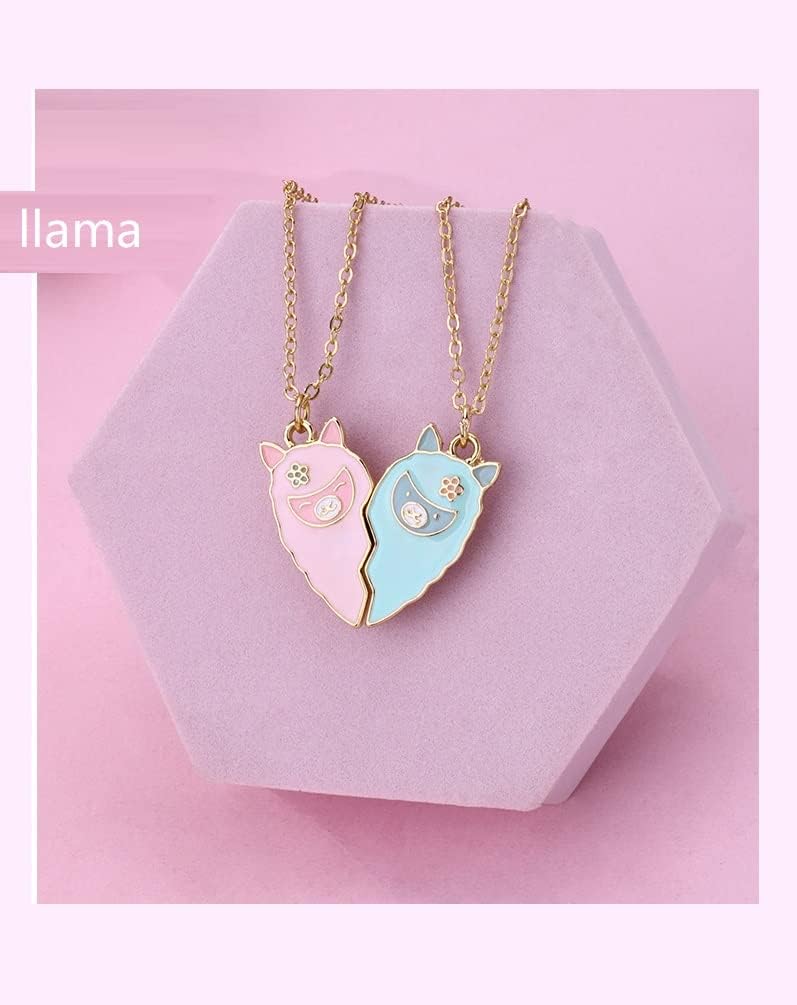 DOYYCA Best Friend Necklace for 2 Girls Magnetic Matching Friendship Necklace Half Heart Pendant BFF Necklaces for Sister - Image 2